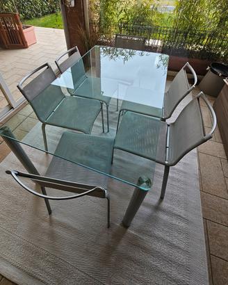 Tavolo vetro design Enrico Pelizzoni