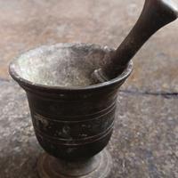 Mortaio antico bronzo