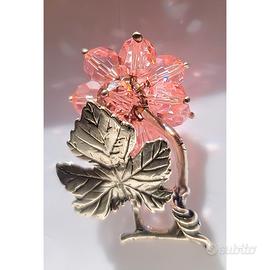 Collana con charm argento 925 e Swarovsky, con cer