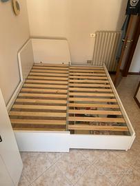 Struttura letto singolo e matrimoniale con cassett