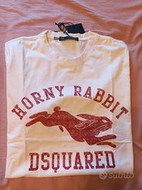 T-shirt Dsquared colore bianco taglia L