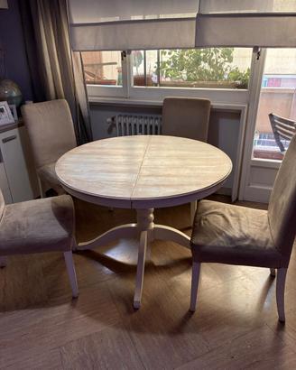 Tavolo tondo ikea allungabile con 6 sedie