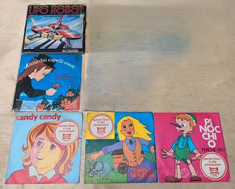 45 giri dischi cartoni animati vinile
