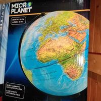 MICRO PLANET Mappamondo luminoso fisico e politico