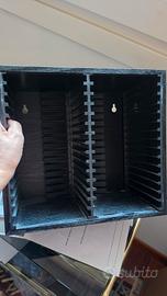Porta CD in legno nero da tavolo / scaf