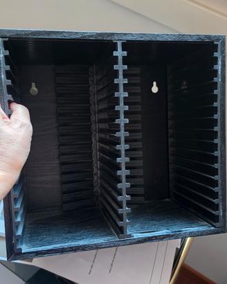 Porta CD in legno nero da tavolo / scaf