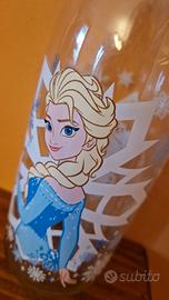 Bottiglia in vetro con disegno di Elsa (Frozen)