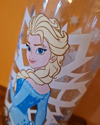 Bottiglia in vetro con disegno di Elsa (Frozen)