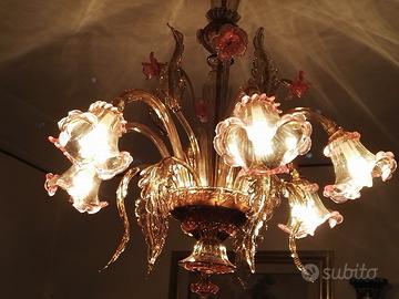 Lampadario in vetro di Murano