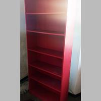 LIBRERIA LEGNO COLORE ROSSO