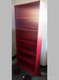 LIBRERIA LEGNO COLORE ROSSO