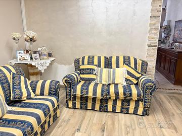 Coppia Divani Vintage  – Blu e Oro
