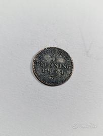 1 pfennig 1854  - A - Germany 