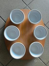 vassoio in legno con 6 ciotole