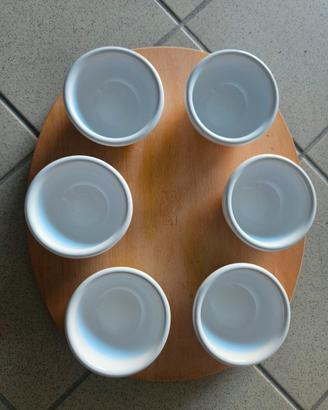 vassoio in legno con 6 ciotole