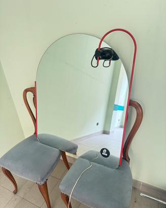 Specchio bagno moderno con lampada design