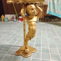 Angoliera ebano finitura foglia oro 