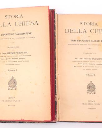Libro Antico Storia Della Chiesa Funk 1903 2 Tomi