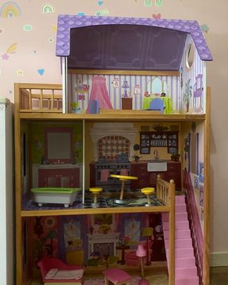Casa di barbie + giochi + puzzle
