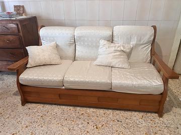 Divano 3 posti in rovere