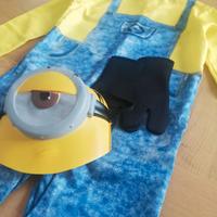 Costume carnevale Halloween minion 8-10 anni