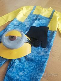 Costume carnevale Halloween minion 8-10 anni