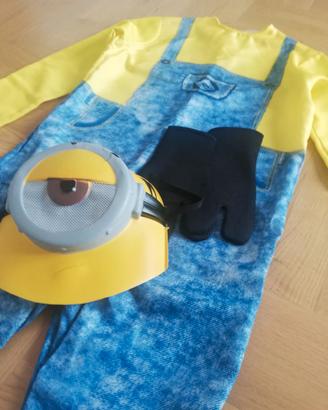 Costume carnevale Halloween minion 8-10 anni