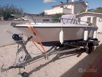 Barca open 5 metri con carrello