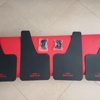 4 paraspruzzi  rally plastica effetto carbonio