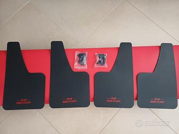 4 paraspruzzi  rally plastica effetto carbonio