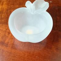 Bomboniera posacenere in vetro a forma di mela