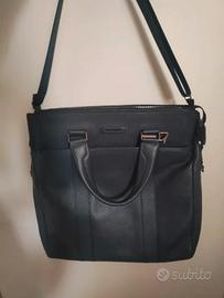 Borsa verticale Piquadro in pelle Ox 7577 blu