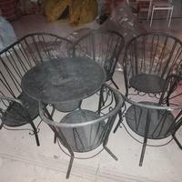 set da giardino in ferro battuto 