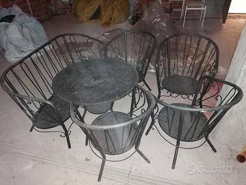 set da giardino in ferro battuto 