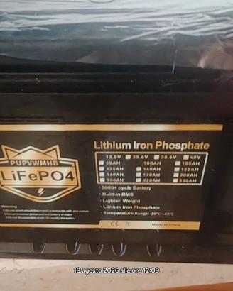 Batteria al litio da 100ah per camper, roulotte, f