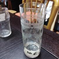 servizio di bicchieri in fine vetro decorato 