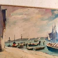 Olio su tela Giorgio Ramazzotto quadro 33x38