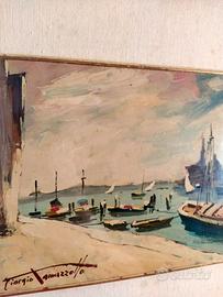 Olio su tela Giorgio Ramazzotto quadro 33x38