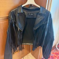 Giacca nera in ecopelle nuova M