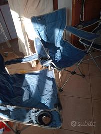 tre sedie pieghevoli 