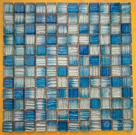 mosaico vetro blu