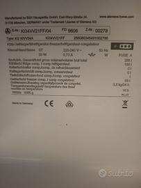 Frigorifero/freezer combinato Siemens da 285lt