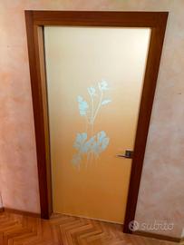 Porta di vetro per ambienti interni