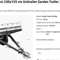Carrello rimorchio Unitrailer NUOVO