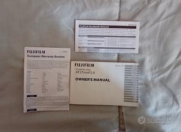 obiettivo Fuji XF27mmF2.8