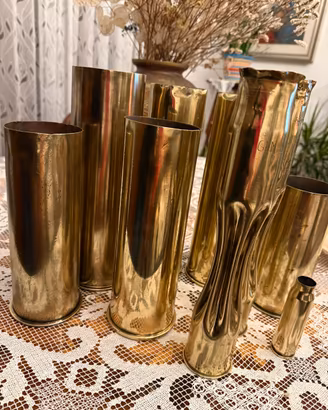 Lotto bossoli artiglieria WWI WWII originali