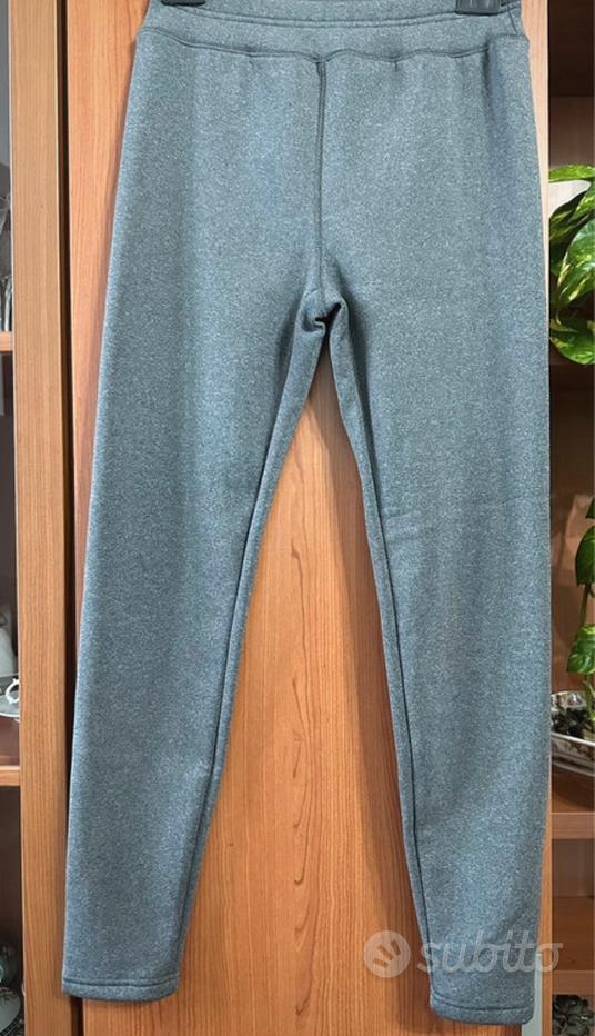 leggings termici foderati in peluche con tasche