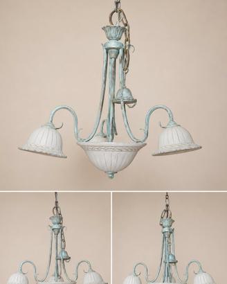 Lampadario stile provenzale / shabby chic a 3 luci