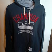 felpa blu con cappuccio 