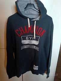 felpa blu con cappuccio 